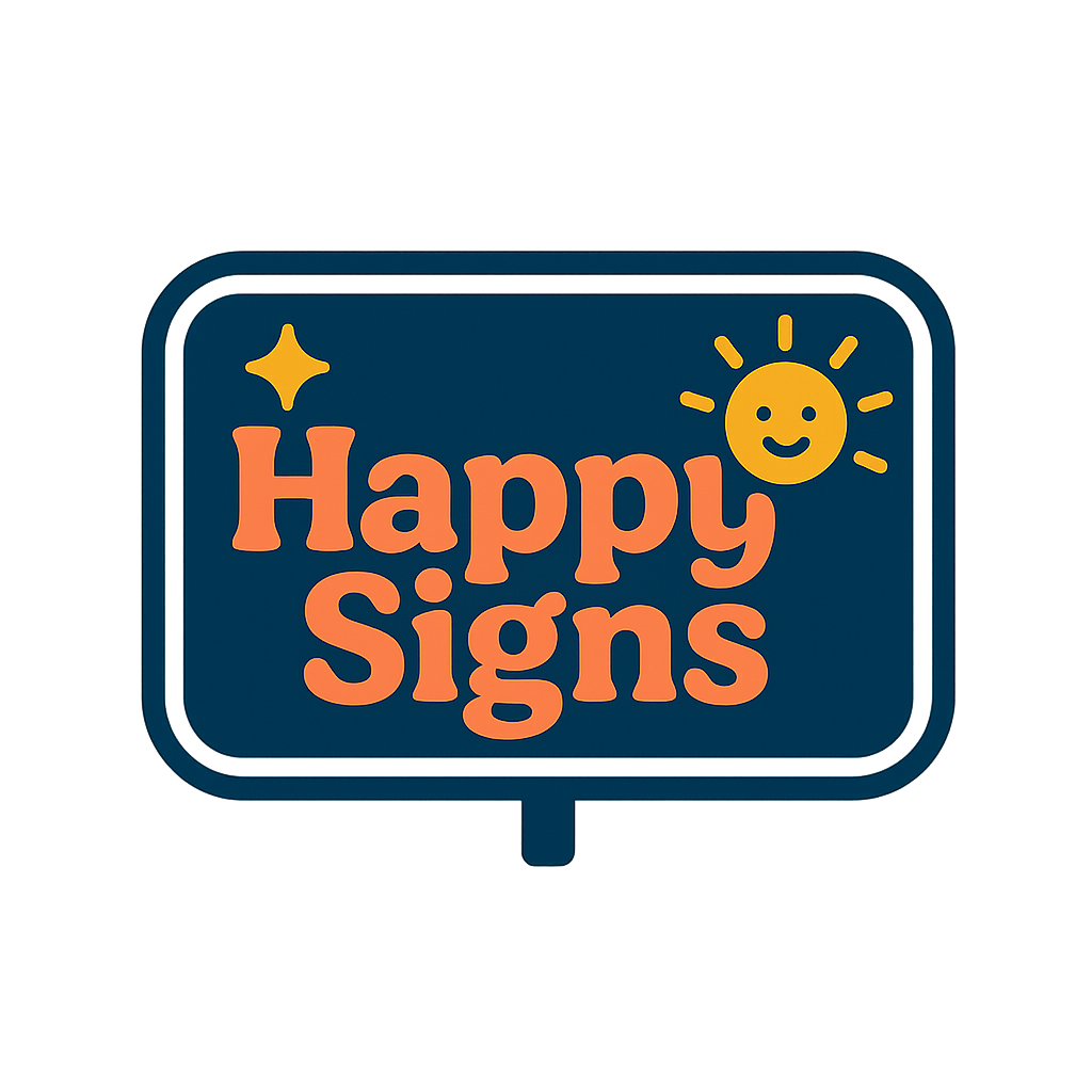 Happy Signs badge logo